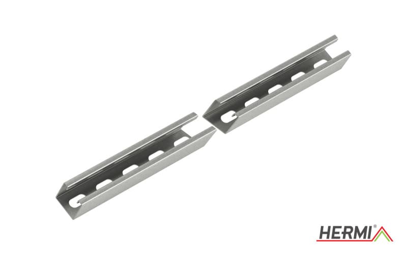 HERMI - Profilschiene, 41x41x3000 t=2,5mm gelocht Stahl feuerverzinkt