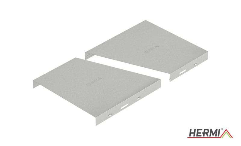 HERMI - Deckel für Kabelrinne, 600x2000 t=1,0 mm ungelocht Edelstahl