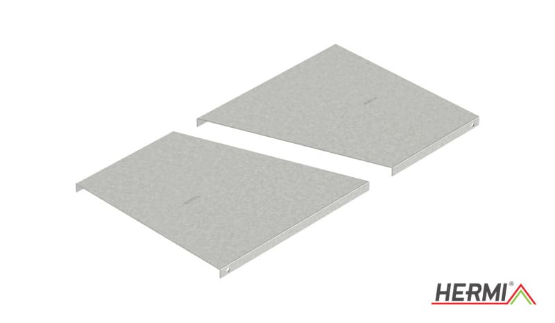 HERMI - Deckel für Kabelrinne, 400x2000 t=1,5 mm ungelocht Edelstahl