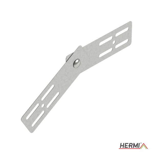 HERMI - Winkelverbinder, 60 mm vertikal schraubar für Kabelrinnen mit Seitenhöhe 60 mm