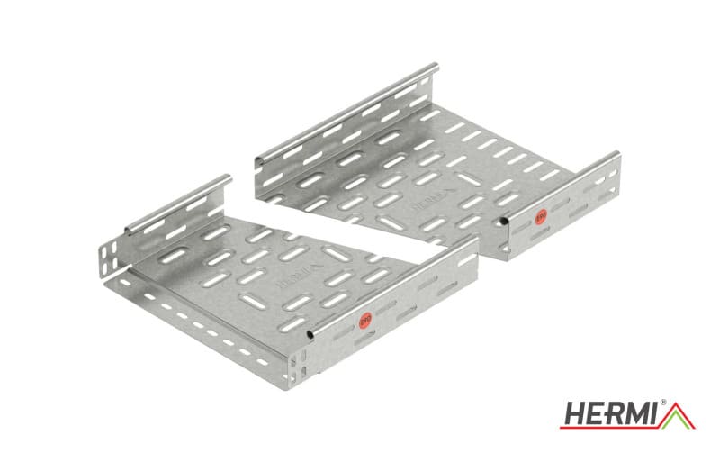 HERMI - Kabelrinne, 60x200x2000 gelocht Funktionserhalt E90 Stahl bandverzinkt