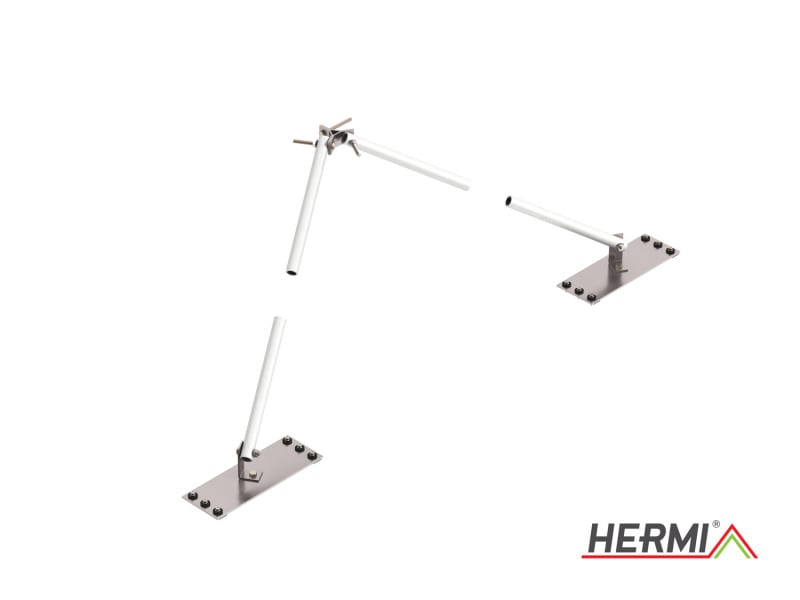 HERMI - Stützelement, zum Aufstellen von LOP Fangstangen auf trapezförmige Blechdächer