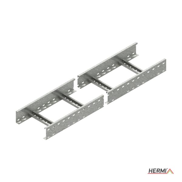 HERMI - Weitspannkabelleiter, 100x200x6000 t=1,5 gelocht Stahl feuerverzinkt