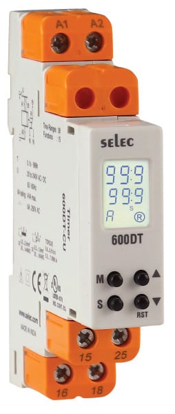 SELEC - 15 Zeitfunktionen, Digital, 0,1s-999h, 20-240V AC/DC