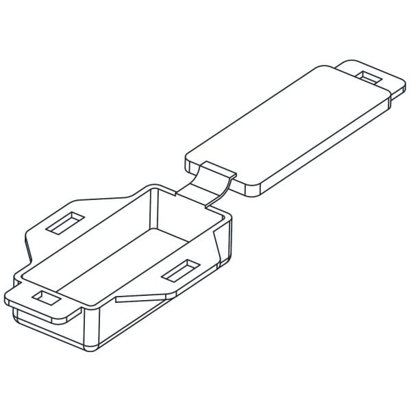 GRAFOPLAST - Schildchenhaltung geglittzt 40x16 mm 50st