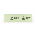 GRAFOPLAST - Klebeetikett PVC 90X40 Fluo
