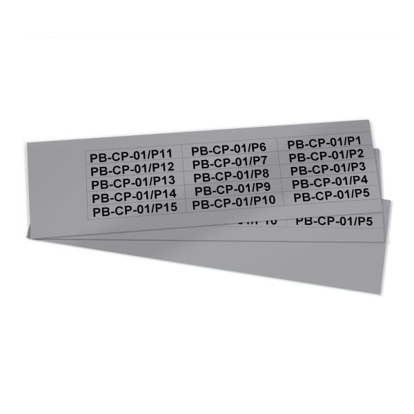 GRAFOPLAST - Klebeetikett PVC 67X10 Grau