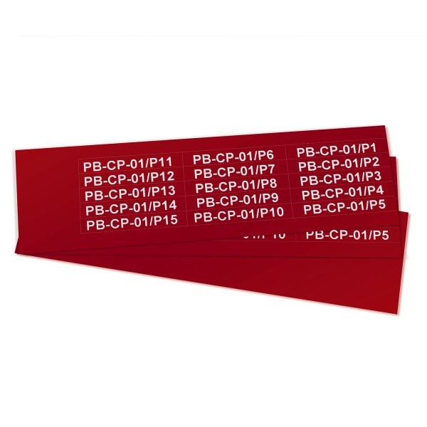 GRAFOPLAST - Klebeetikett PVC 67X10 Rot