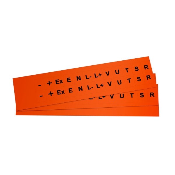 GRAFOPLAST - Klebeetikett PVC 17X20 Orange