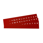 GRAFOPLAST - Klebeetikett PVC 17X20 Rot