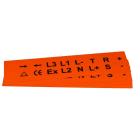 GRAFOPLAST - Klebeetikett PVC 27X20 Orange