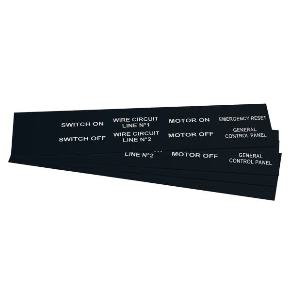 GRAFOPLAST - Klebeetikett PVC 50X20 Schwarz