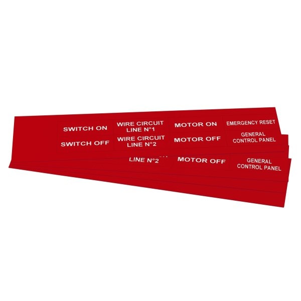 GRAFOPLAST - Klebeetikett PVC 50X20 Rot