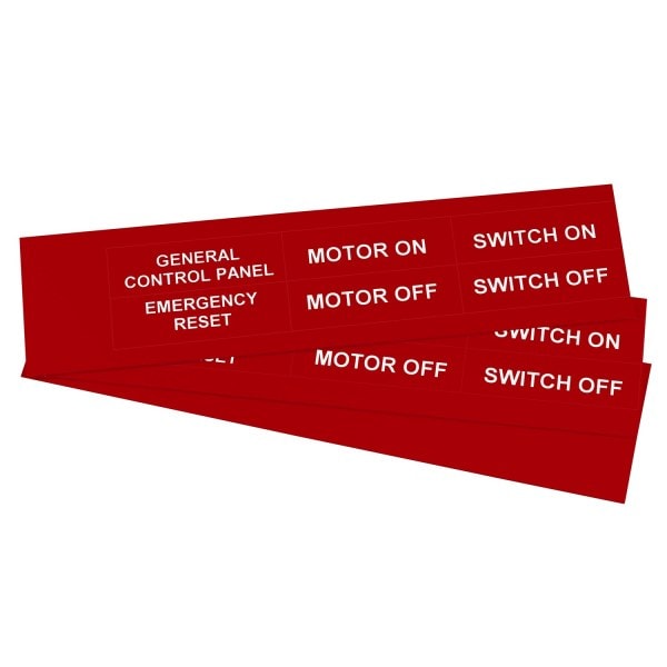 GRAFOPLAST - Klebeetikett PVC 67X20 Rot