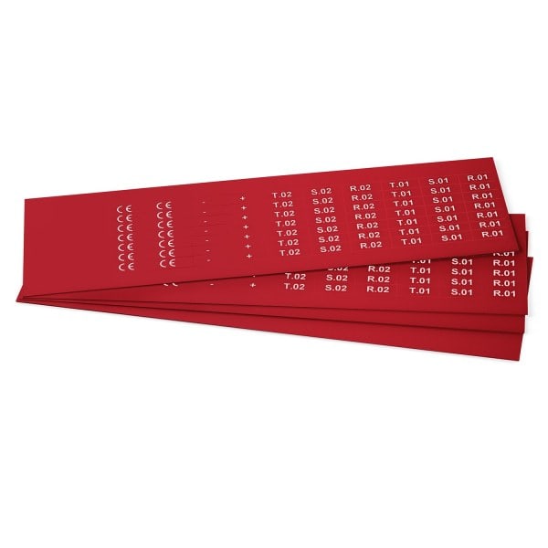 GRAFOPLAST - Klebeetikett PVC 20X7 Rot