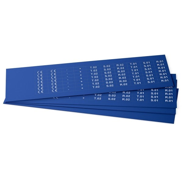 GRAFOPLAST - Klebeetikett PVC 20X7 Blau