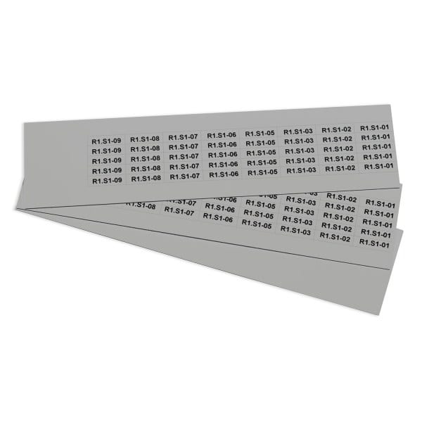 GRAFOPLAST - Klebeetikett PVC 25X7 Grau