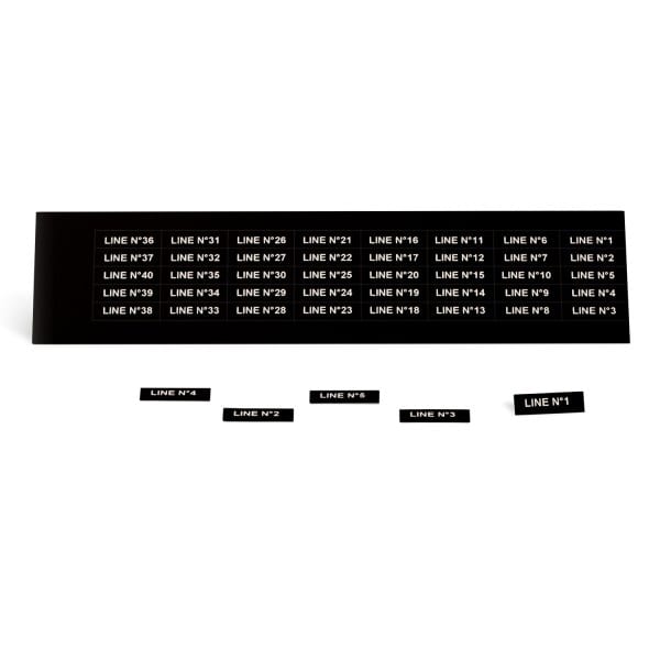 GRAFOPLAST - Klebeetikett PVC 27X8 Schwarz 440st