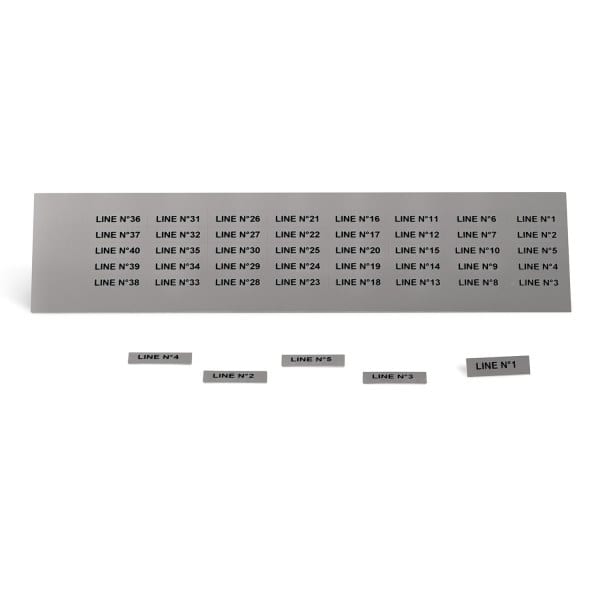 GRAFOPLAST - Klebeetikett PVC 27X8 Grau 440st