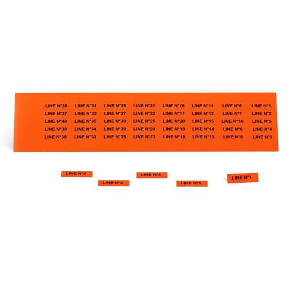 GRAFOPLAST - Klebeetikett PVC 27X8 Orange 440st