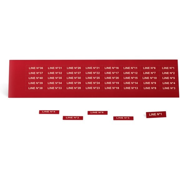 GRAFOPLAST - Klebeetikett PVC 27X8 Rot 440st