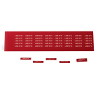 GRAFOPLAST - Klebeetikett PVC 27X8 Rot 440st