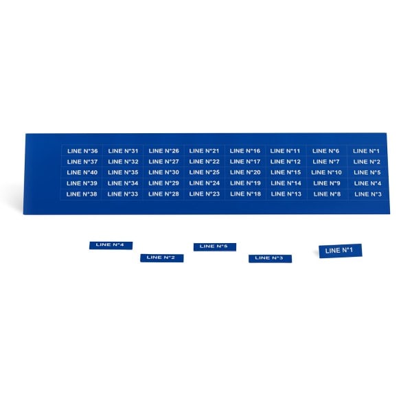 GRAFOPLAST - Klebeetikett PVC 27X8 Blau 440st
