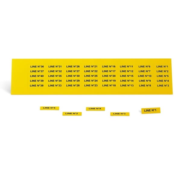 GRAFOPLAST - Klebeetikett PVC 27X8 Gelb 440st