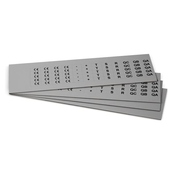 GRAFOPLAST - Klebeetikett PVC 17X9 Grau