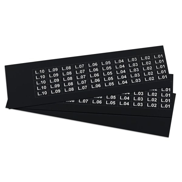 GRAFOPLAST - Klebeetikett PVC 20X9 Schw