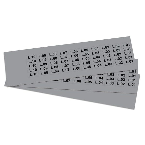 GRAFOPLAST - Klebeetikett PVC 20X9 Grau