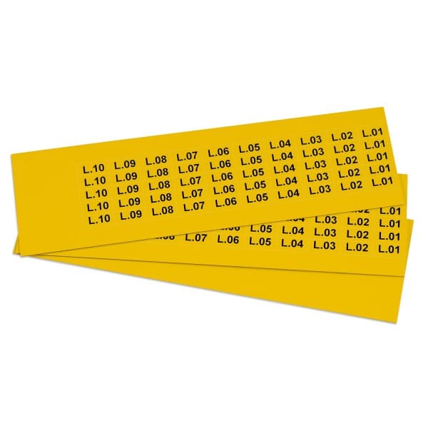 GRAFOPLAST - Klebeetikett PVC 20X9 Gelb