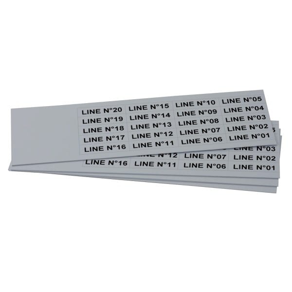 GRAFOPLAST - Klebeetikett PVC 35X9 Grau