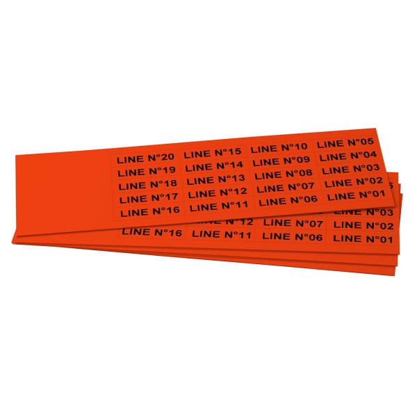 GRAFOPLAST - Klebeetikett PVC 35X9 Orange