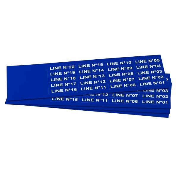GRAFOPLAST - Klebeetikett PVC 35X9 Blau