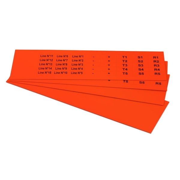 GRAFOPLAST - Klebeetikett PVC 25X10 Orange