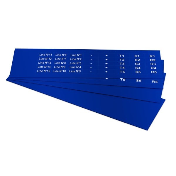GRAFOPLAST - Klebeetikett PVC 25X10 Blau