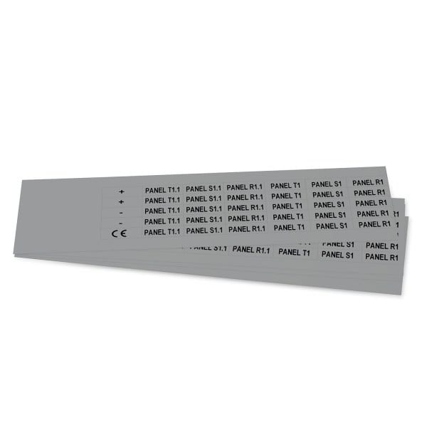 GRAFOPLAST - Klebeetikett PVC 27X10 Grau