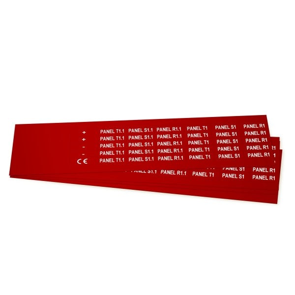 GRAFOPLAST - Klebeetikett PVC 27X10 Rot