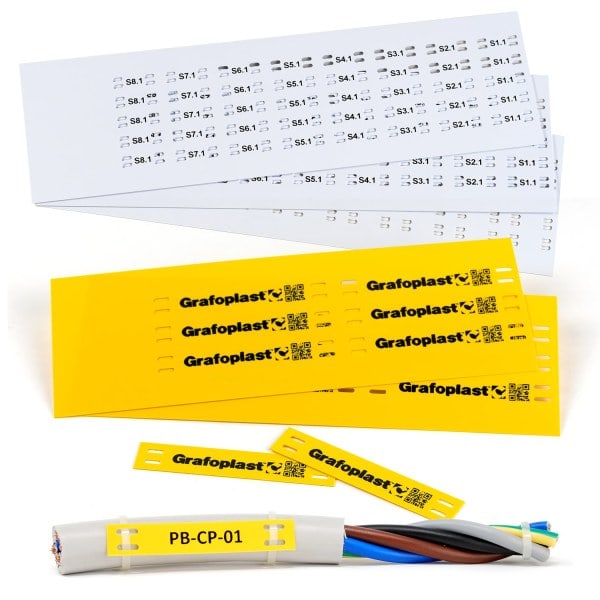 GRAFOPLAST - KABELBIND SCHILDER 60X25 FLU 216st
