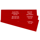GRAFOPLAST - KABELBIND SCHILDER 80X25 ROT 144st
