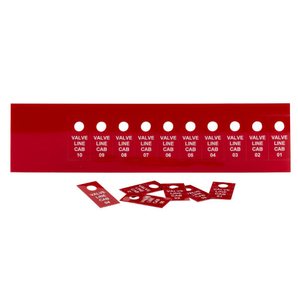 GRAFOPLAST - DATENSCHILDER 38X19 PVC ROT 440st