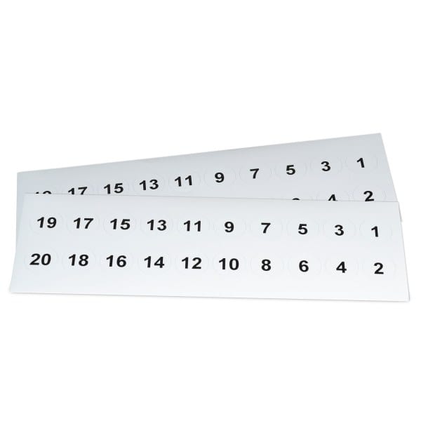 GRAFOPLAST - DATANSCHILDER Ø20mm FX WEI 400st