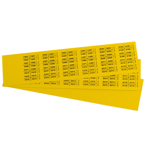 GRAFOPLAST - STREIFEN PLC 12,7X31 GELB 264st