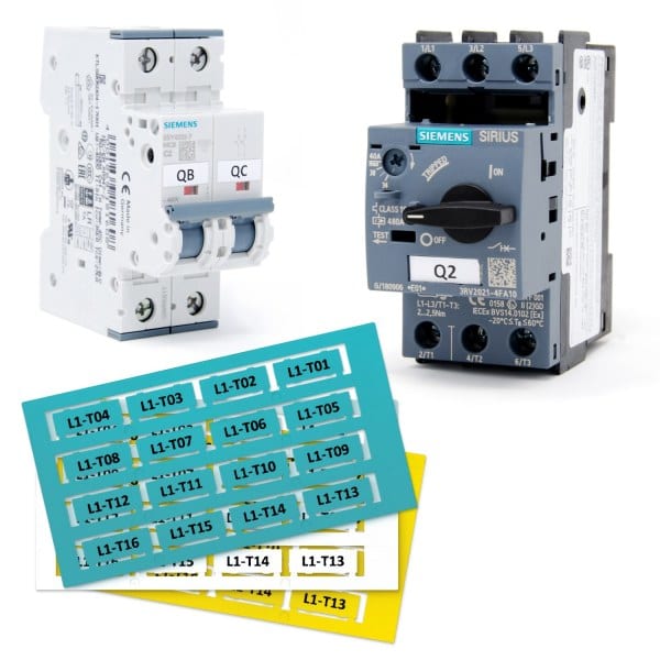GRAFOPLAST - Karten Kontaktgeber Weiß ABB Siemens 7x20 1600st