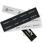 GRAFOPLAST - Schilder PMMA 180x50mm Schwarz/Weiß 30st. mit Loch 3,5 mm