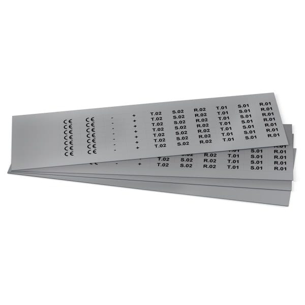 GRAFOPLAST - PVC Selbstklebende Schilder Metal 20x7 mm 1260 st