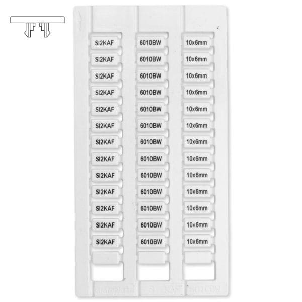 GRAFOPLAST - Klemmen WEIß LUX  Cabur 10x6  858 st.