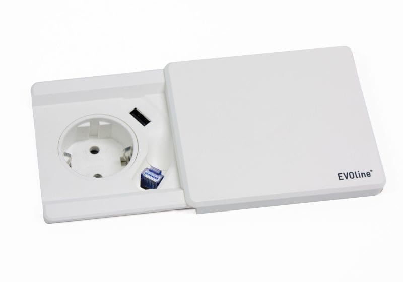 SCHULTE - Square80, VDE, weiß, RJ45-ST, 3m WST