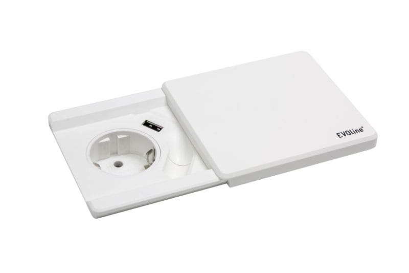 SCHULTE - Square80, VDE, weiß, 3m WST